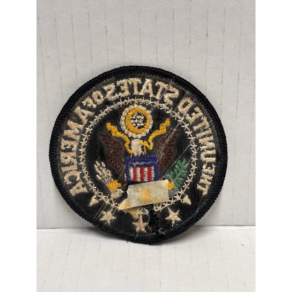 Bald Eagle American Flag Round Patch United States Patriotic  Vintage